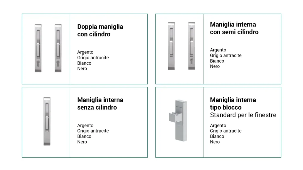 Aluminum sliding handles - Panorama 5Stars