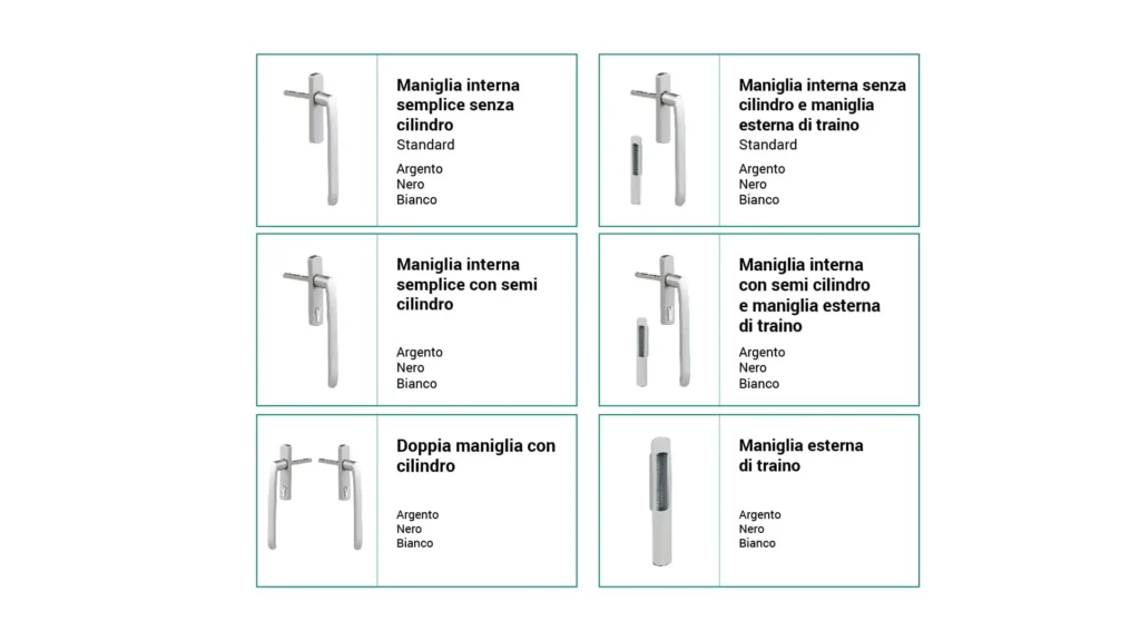 Aluminum sliding handles - Paysage 6Stars