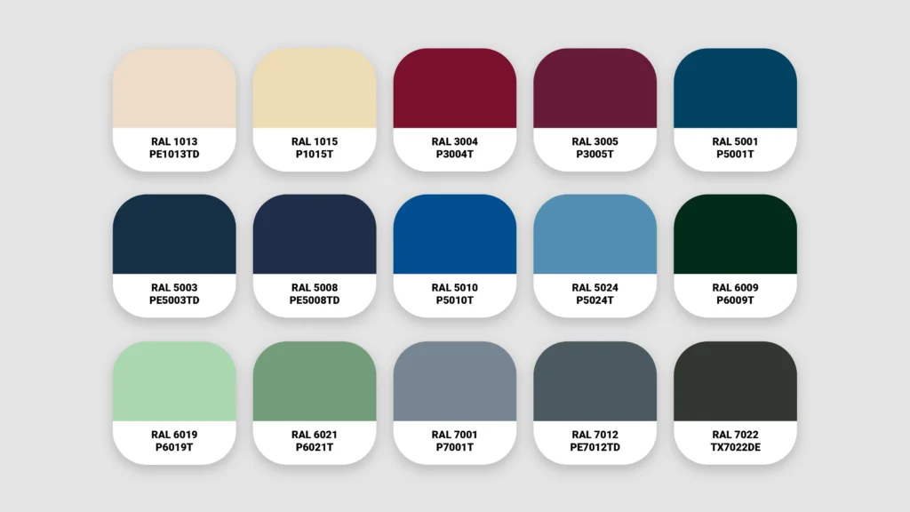 Entrance Door Colour Range-Group 2- Custom colours